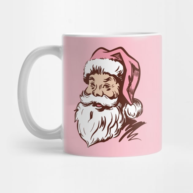 Retro Vintage Pink Santa Claus by My Happy-Design